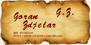 Goran Zdjelar vizit kartica